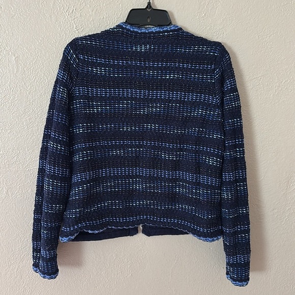 Women’s Chicos Knit Sweater Cardigan, Blue, Size 2 Large - Picture 5 of 5